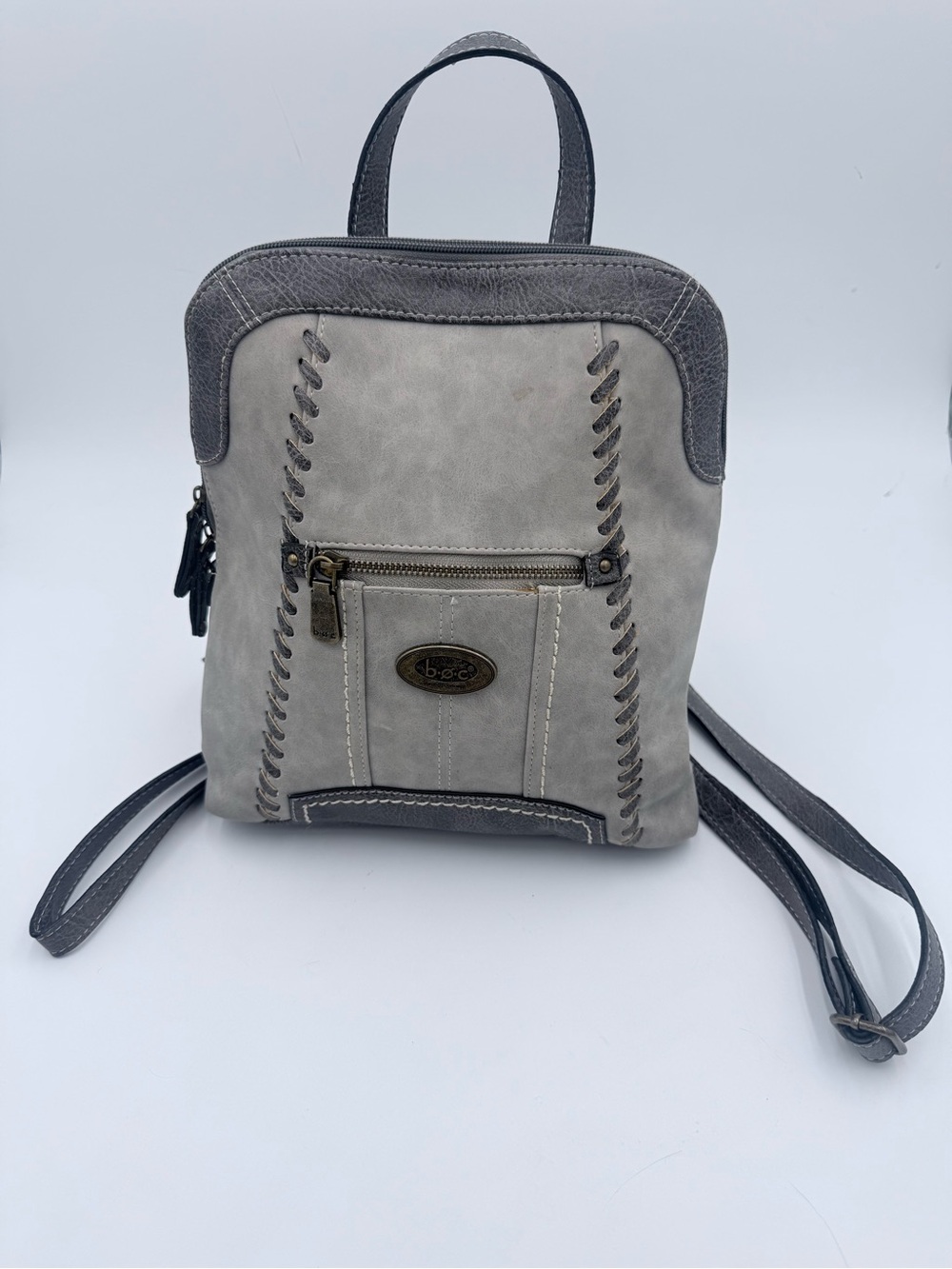 BOC BORN CONCEPT OAKLEY WHIPSTITCH BACKPACK DOVE/ELEPHANT/STONE GRAY EXCELLENT!